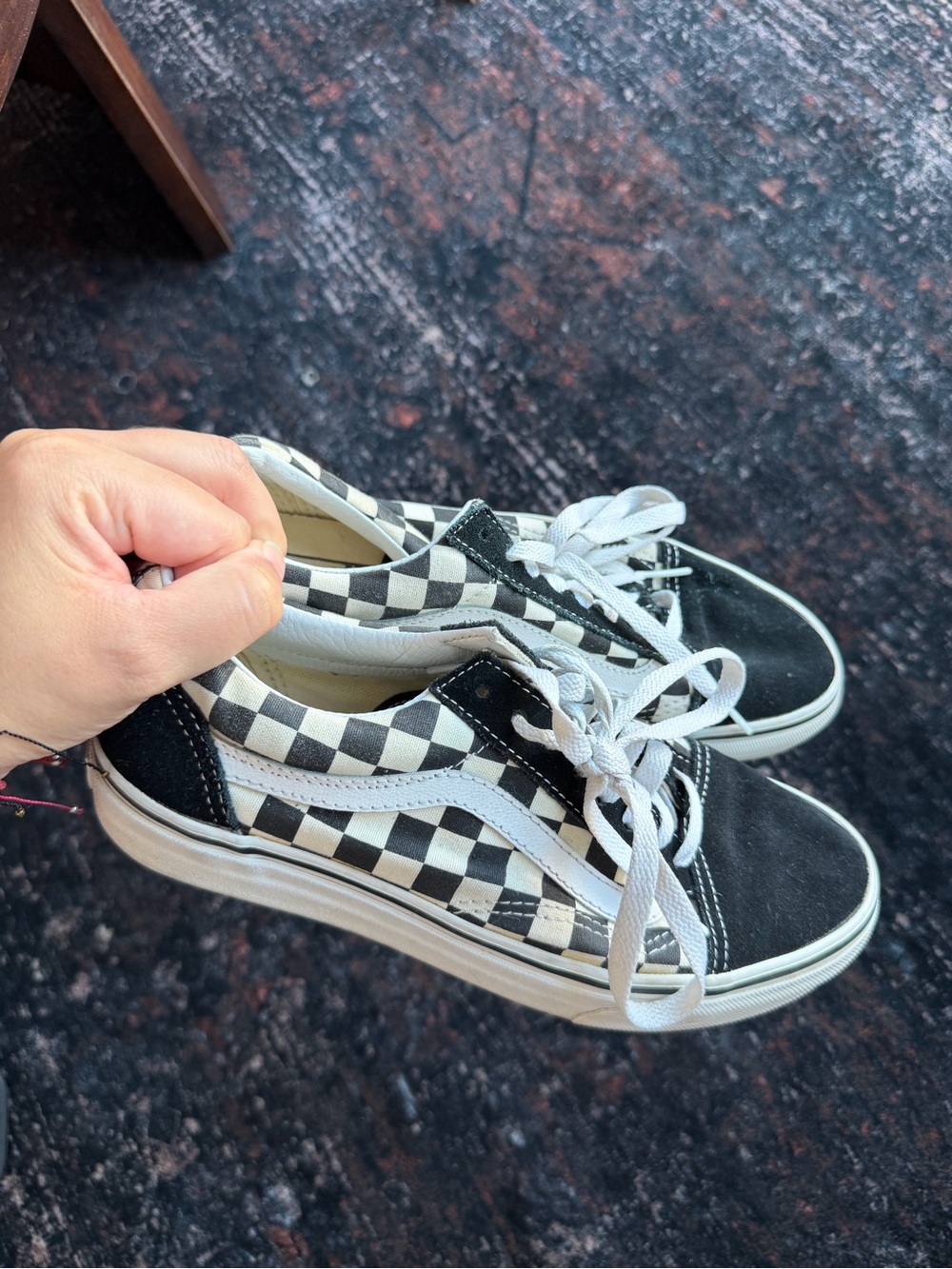 Vans Black & White Checkerboard Skate Sneakers